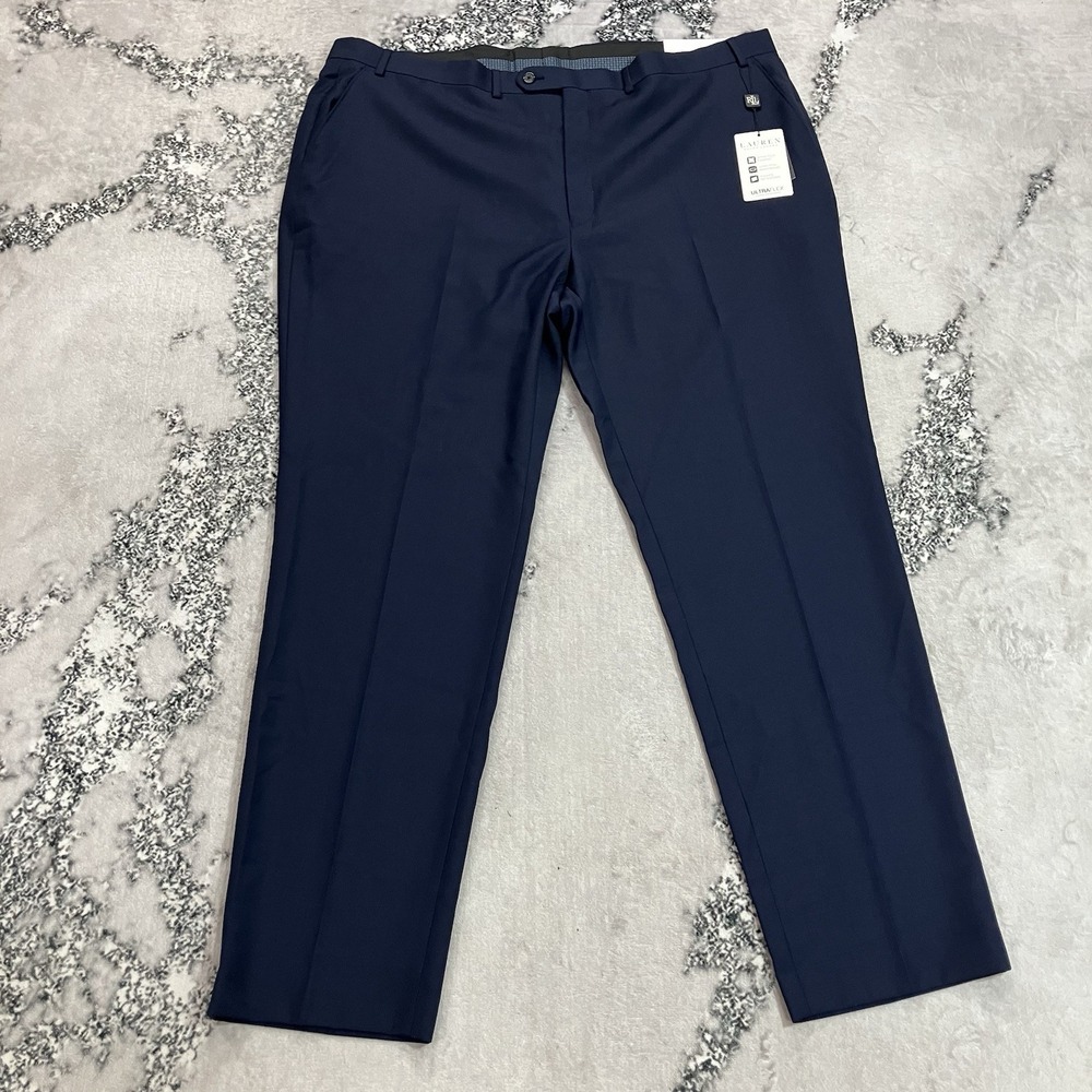 Lauren Ralph Lauren Edgewood UltraFlex Dress Pants Mens Size 46W 34L Navy NWT